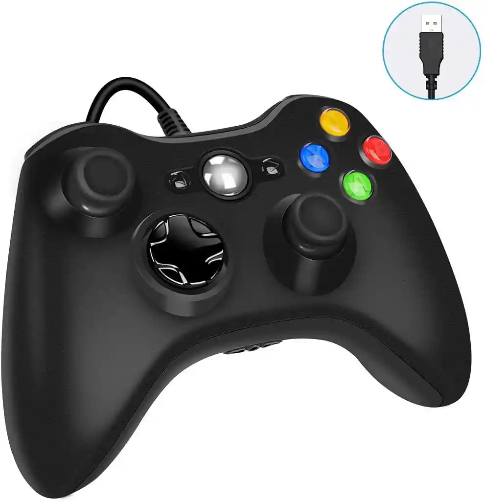 Control Para Juegos Usb Compatible Con Pc Windows Y Xbox 360