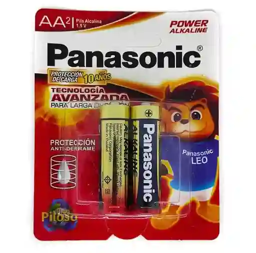 Pila Alkalina Panasonic Aa 1.5 Voltios Blister X 2 Unidades