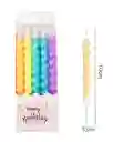 Set Vela Espiral Tonos Pastel X 5uds