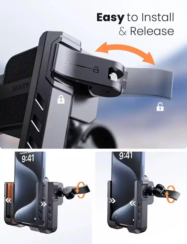 Holder Scotter Para Celular Resistente Al Agua Negro 102