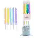 Set Vela Espiral Tonos Pastel X 5uds