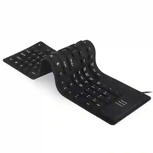 Teclado Flexible Para Computador O Tablet Negro