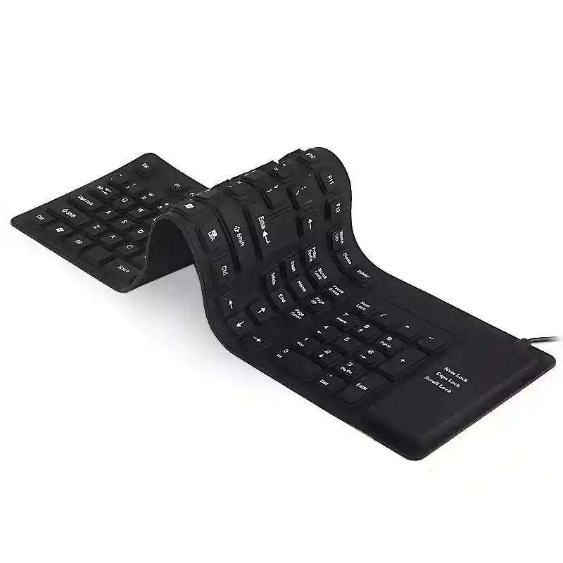Teclado Flexible Para Computador O Tablet Negro