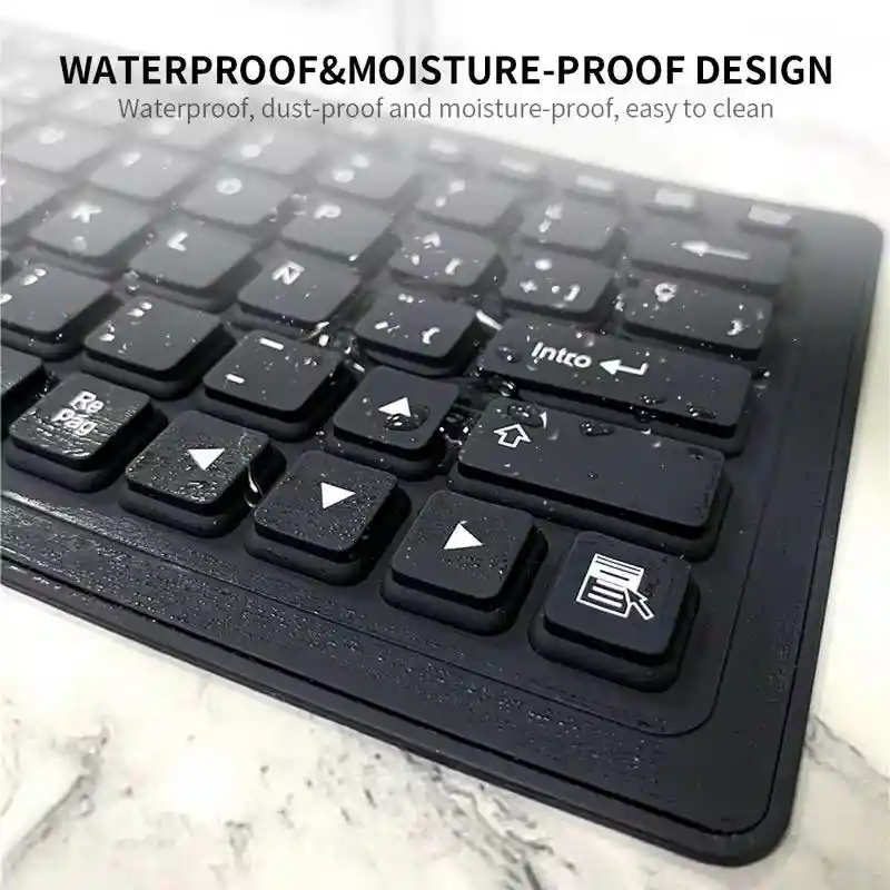 Teclado Flexible Para Computador O Tablet Negro