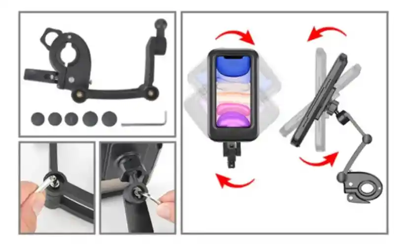 Soporte De Celular Para Moto Holder Impermeable Resiste Agua