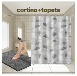 Cortina De Baño 180x180 Cm Con Tapete