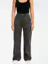 Pantalón Denim Stretch Para Mujer - ⁠the Forest Gris L
