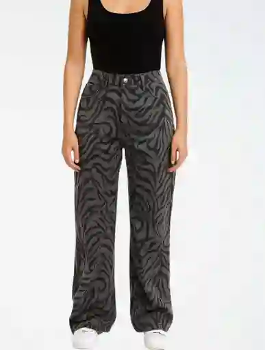 Pantalón Denim Stretch Para Mujer - ⁠the Forest Gris L