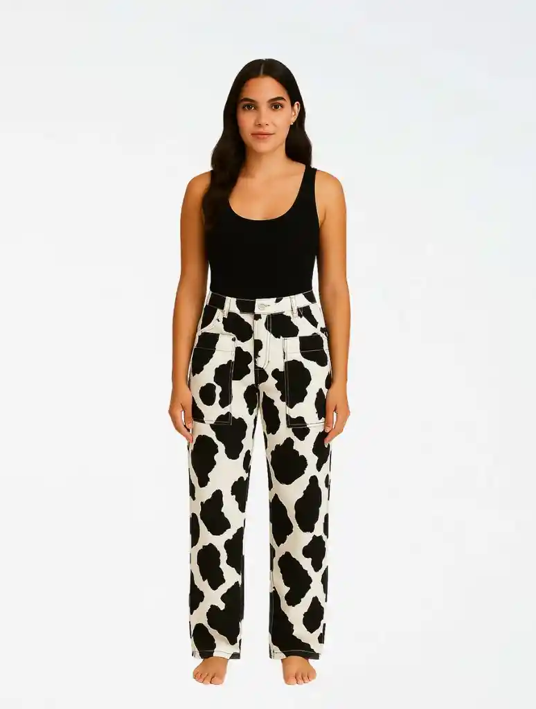 Pantalón Para Mujer Vaca - ⁠the Rodeo Negro Sm