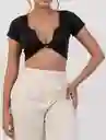 Crop Top Georgina Negro