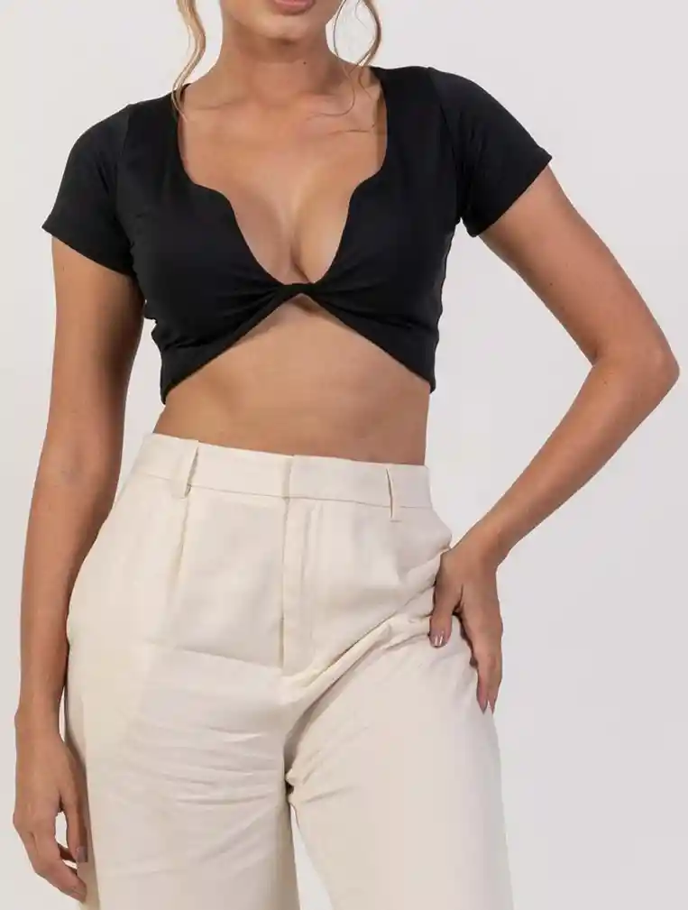 Crop Top Georgina Negro