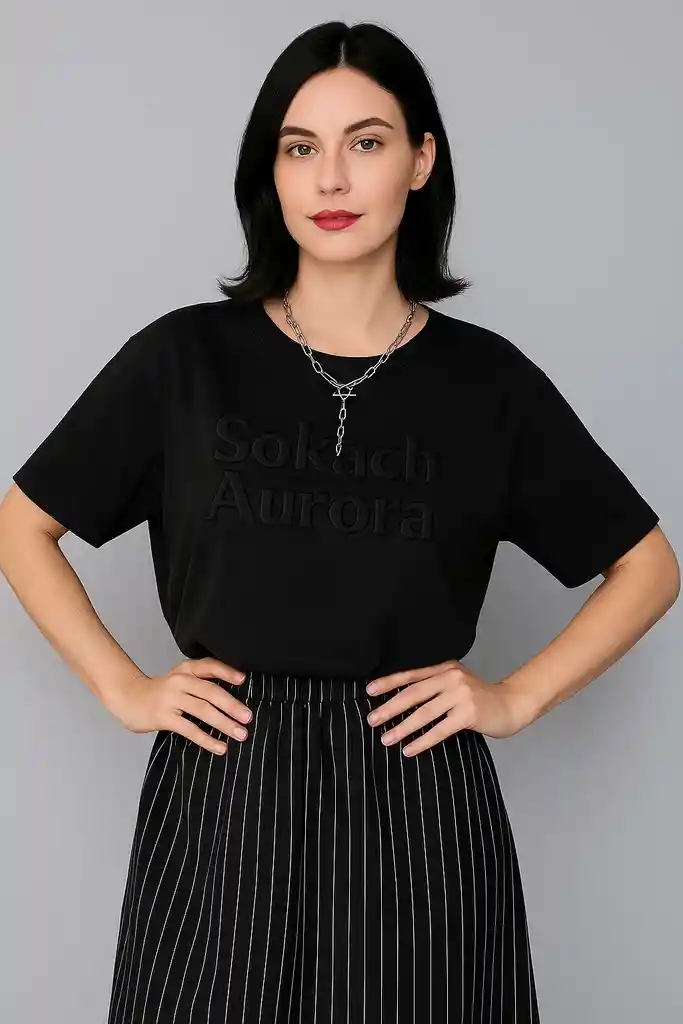 Camisa Oversize Midnight Bold Aurora"