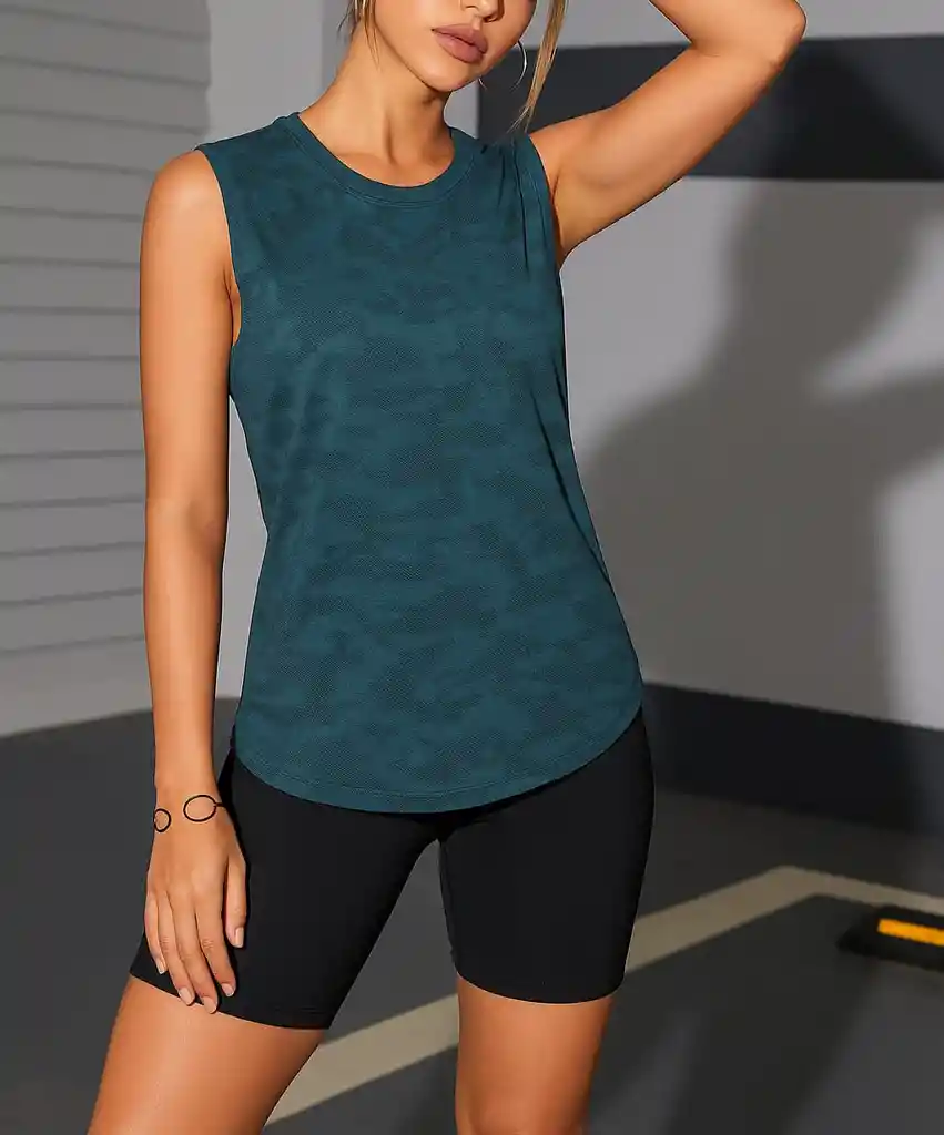 Blusa Deportiva Camufaje Azul