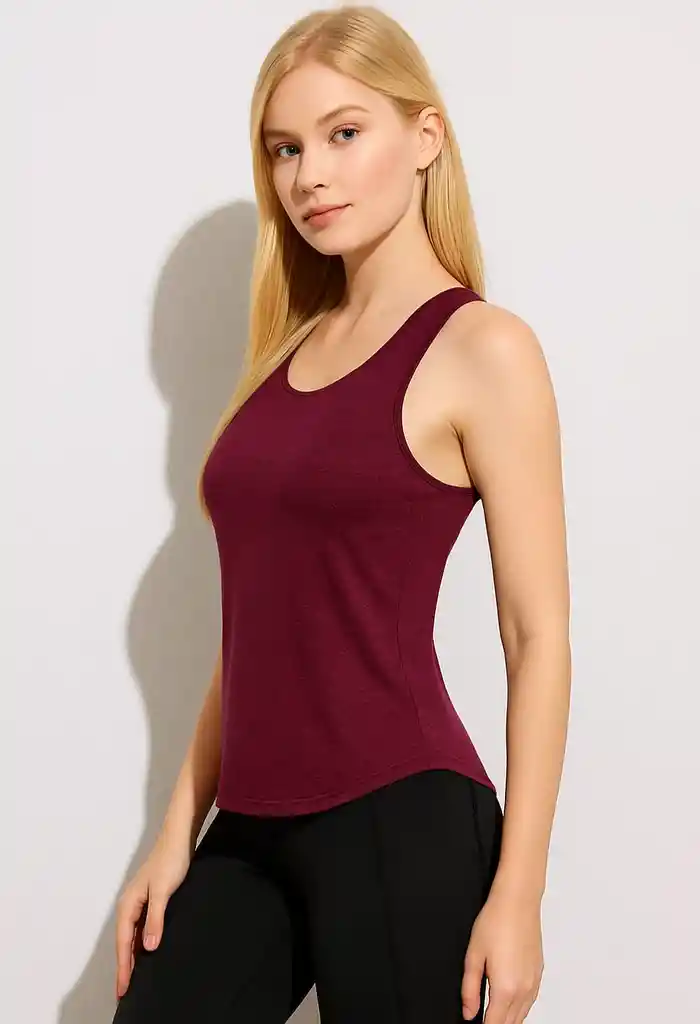 Blusa Deportiva – Cruzada Color Vino Tinto