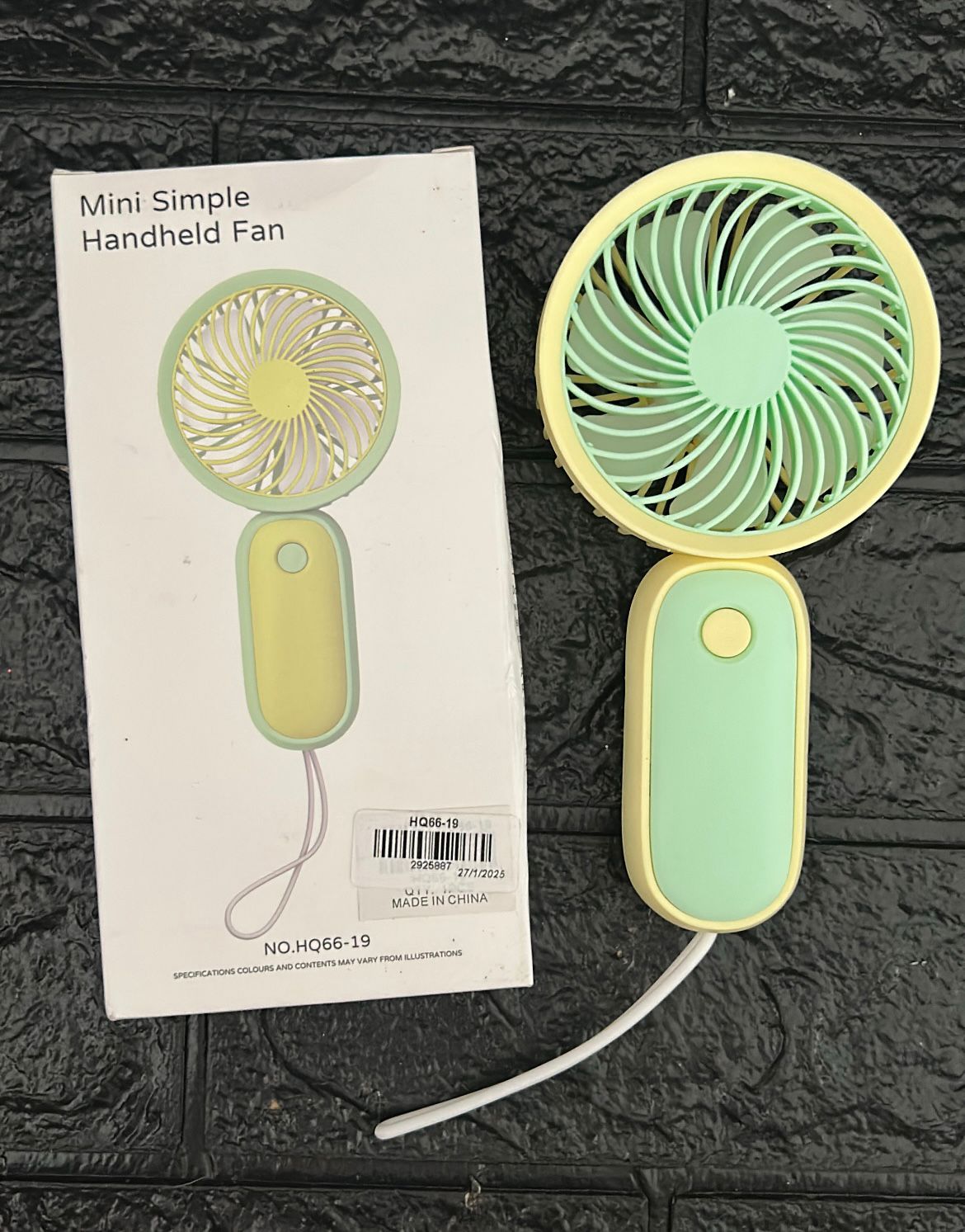 Ventilador Mini Borde Amarillo - Rappi