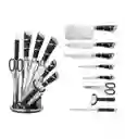 Set De Cuchillos En Acero Inoxidable Con Base