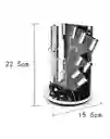 Set De Cuchillos En Acero Inoxidable Con Base