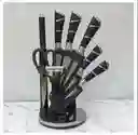 Set De Cuchillos En Acero Inoxidable Con Base