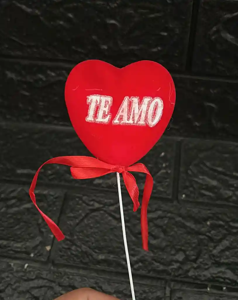 Topper En Forma De Corazon Te Amo