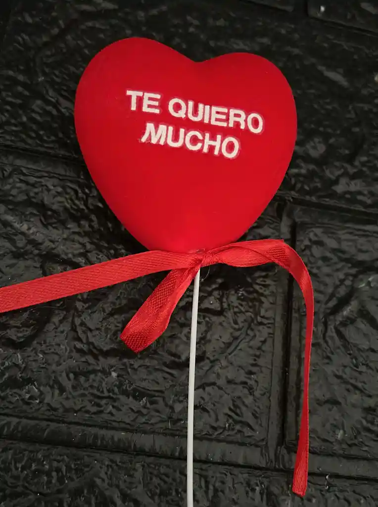 Topper En Forma De Corazon Te Quiero Mucho