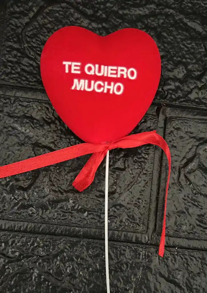 Topper En Forma De Corazon Te Quiero Mucho