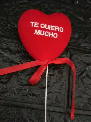 Topper En Forma De Corazon Te Quiero Mucho