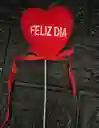 Topper En Forma De Corazon Feliz Dia
