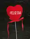 Topper En Forma De Corazon Feliz Dia