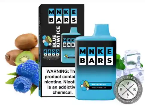 Vuse Vaper Mnke Bars 6500 Puffs Blue Kiwi Ice