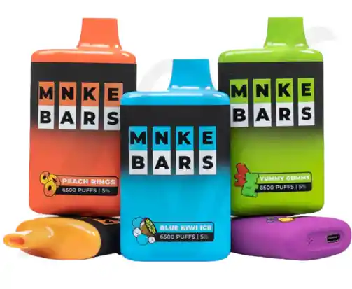Vuse Vaper Mnke Bars 6500 Puffs Blue Kiwi Ice