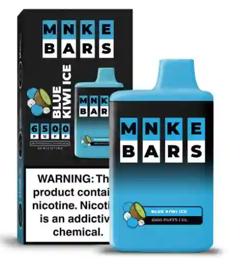 Vuse Vaper Mnke Bars 6500 Puffs Blue Kiwi Ice