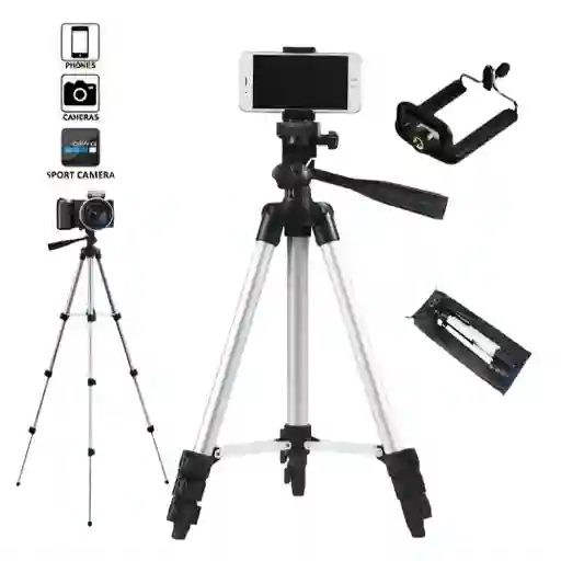Tripode Para Celular/cámara Y Aro De Luz Giro 360