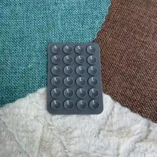 Ventosa Pequeña Gris / Soporte Para Celular De Goma / Pegatodo / Facilidad