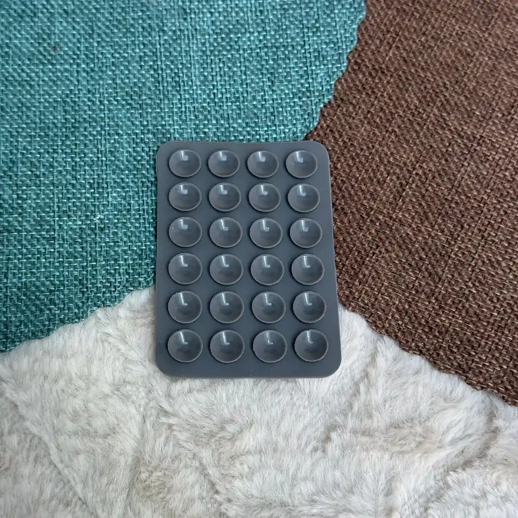 Ventosa Pequeña Gris / Soporte Para Celular De Goma / Pegatodo / Facilidad