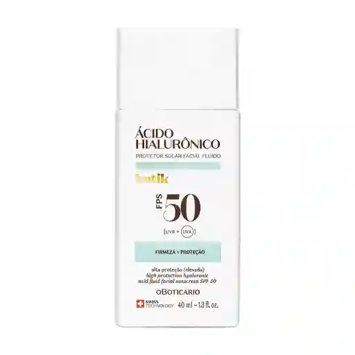 Protector Solar Facial Fps 50 Con Ácido Hialuronico 40ml Botik
