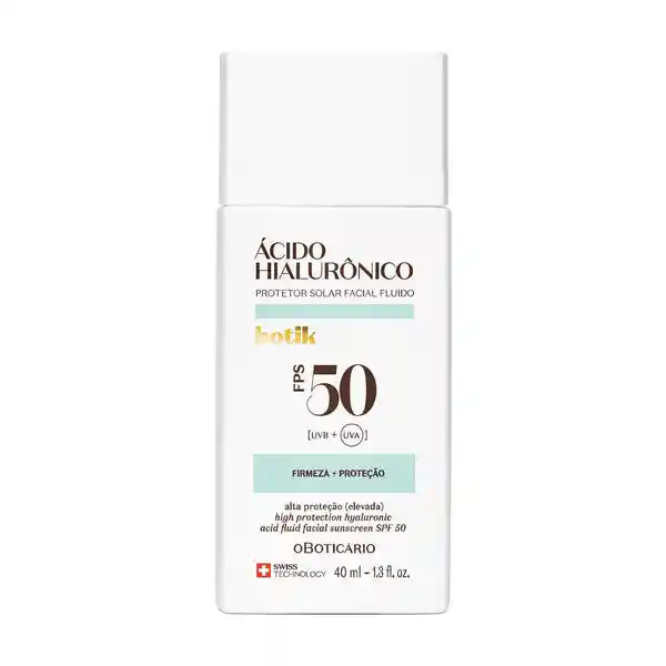 Protector Solar Facial Fps 50 Con Ácido Hialuronico 40ml Botik
