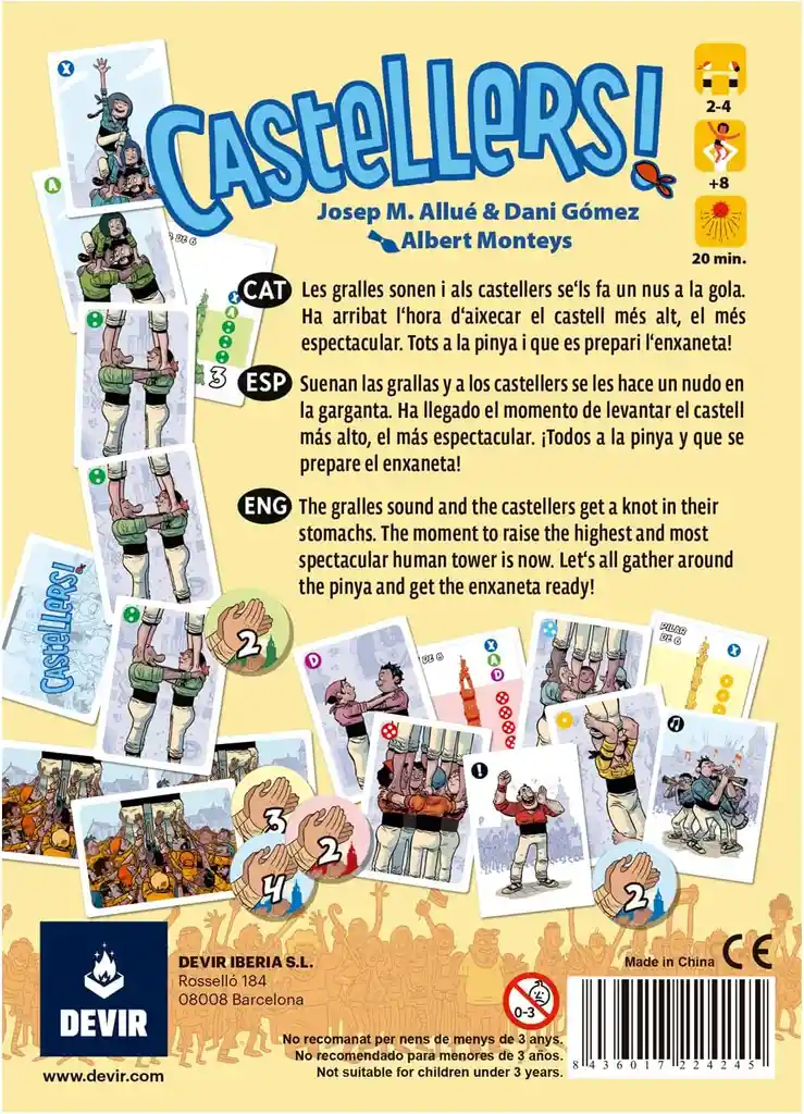 Juego De Mesa Castellers Torres Humanas Para Niños Familia