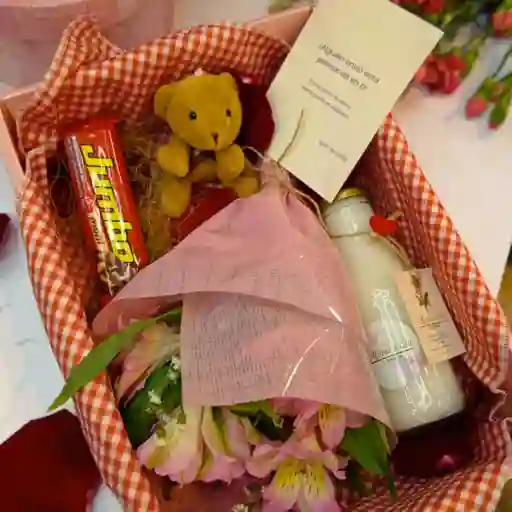 Combo Junior Con Flores + Jumbo Mediana + Mini-peluche + Avena + Tarjeta