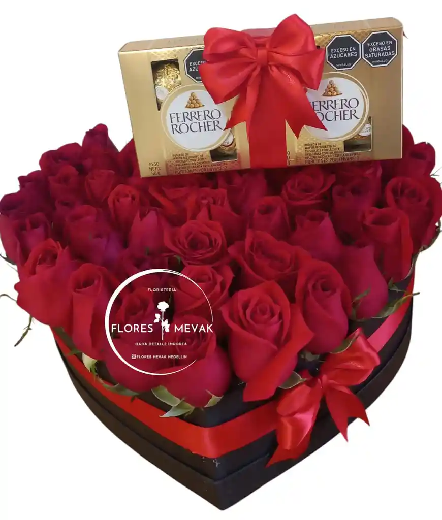 Flores Rosas Rojas Golden Ferrero