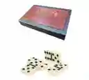 Domino Juego De Mesa Caja De Lujo Cuero Profesional 28pc Fichas 10mm