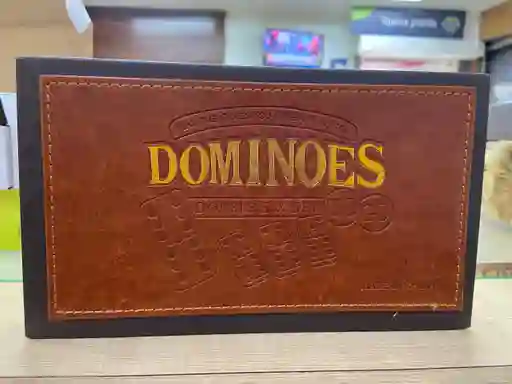 Domino Juego De Mesa Caja De Lujo Cuero Profesional 28pc Fichas 10mm