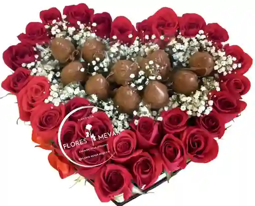 Flores Rosas Rojas, Fresas Para Mi Chocolate