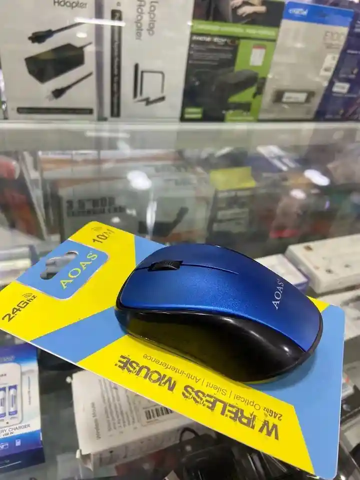 Mouse Inalámbrico Azul 2.4ghz – Alta Precisión, 1600 Dpi, Conexión Receptor Usb Plug Play- Android Windows Smartv