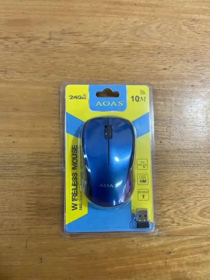 Mouse Inalámbrico Azul 2.4ghz – Alta Precisión, 1600 Dpi, Conexión Receptor Usb Plug Play- Android Windows Smartv