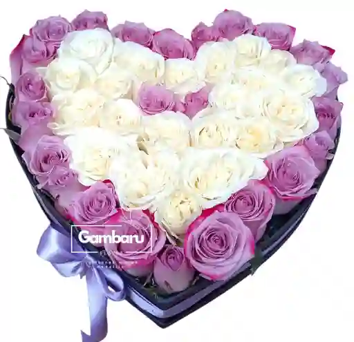 Flores Rosas Corazón Purple Boom