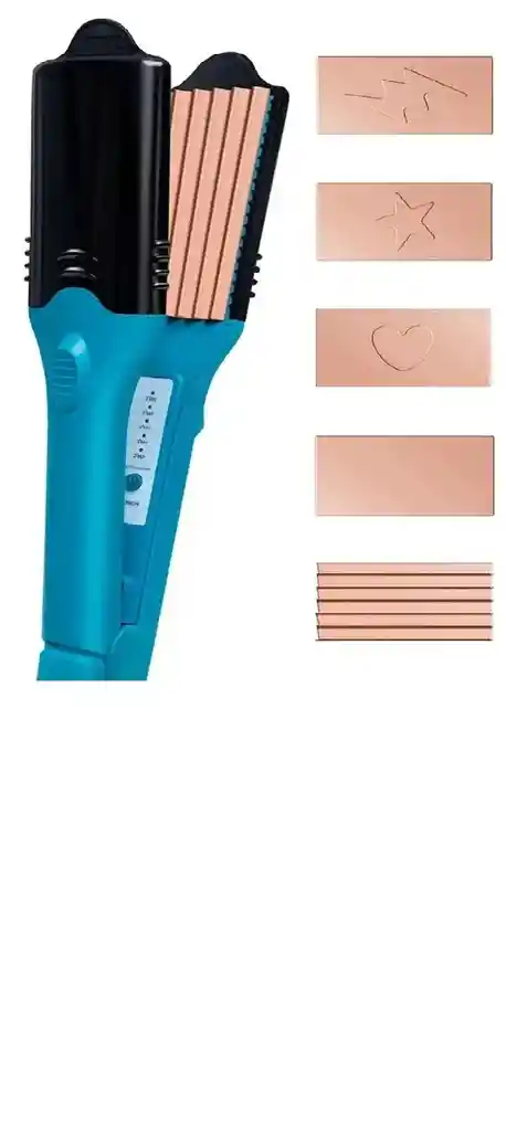 Plancha Alisador Cabello Placas Intercambiables Figuras 3d