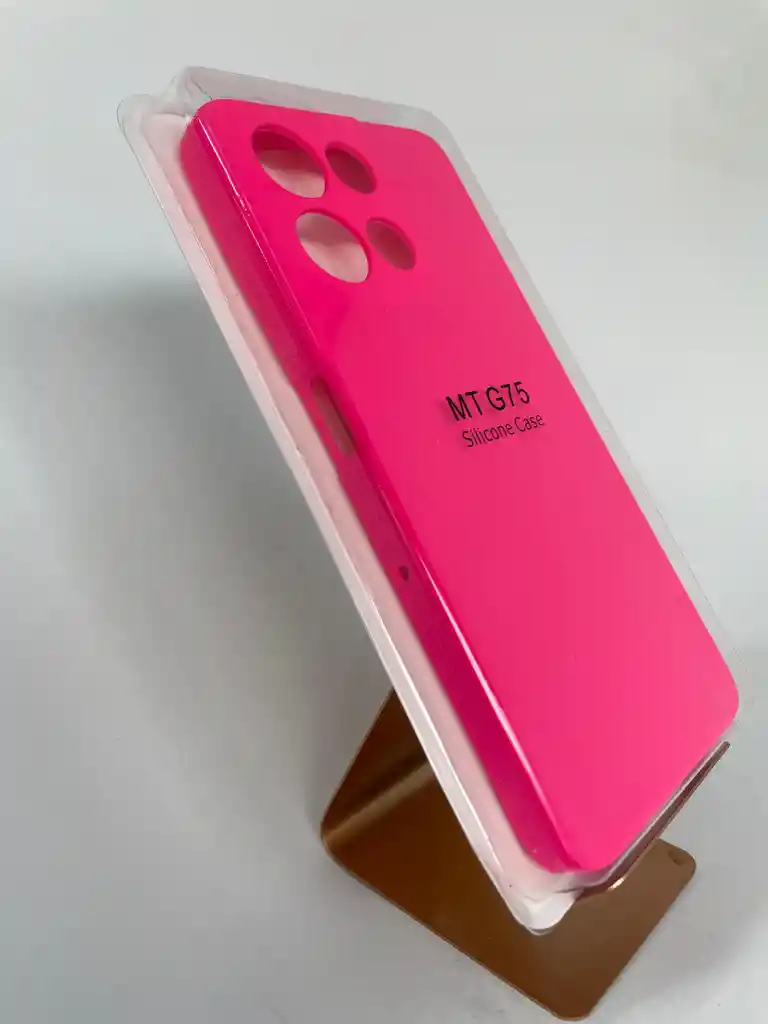 Silicon Case Motorola G75 Fucsia