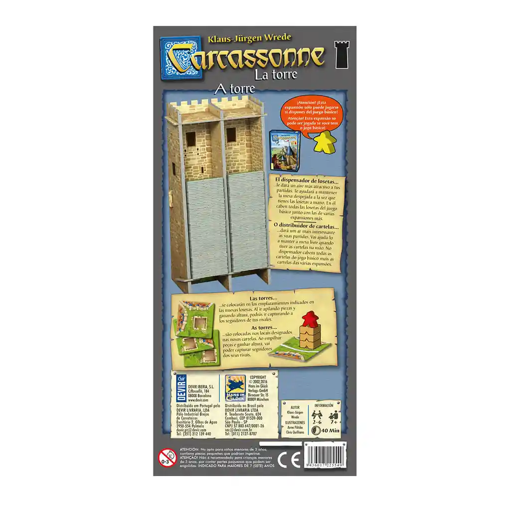 Juego De Mesa Carcassonne La Torre 2da Edición Para Niños