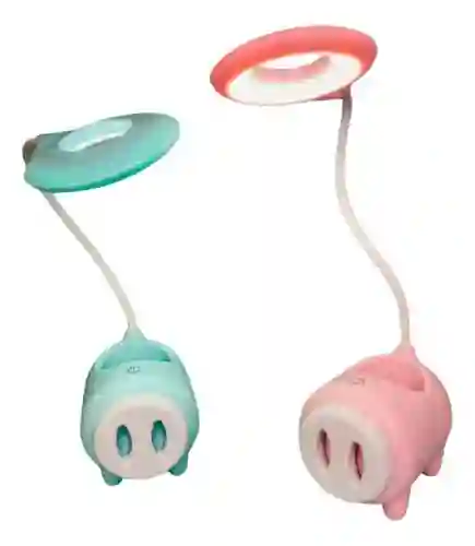 Lampara Portalapices Luz Espejo Cerdo