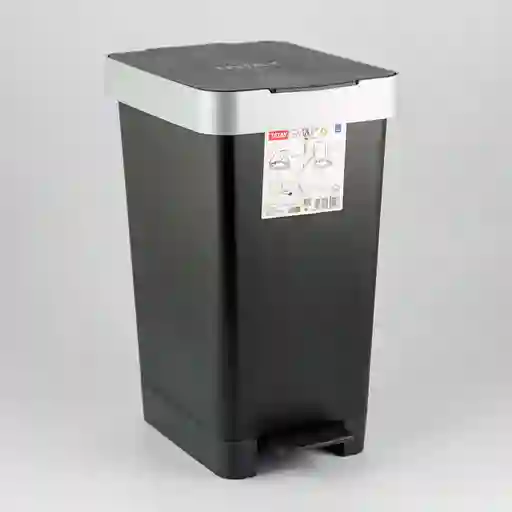 Papelera Tatay Negro 25 Lt Plastico